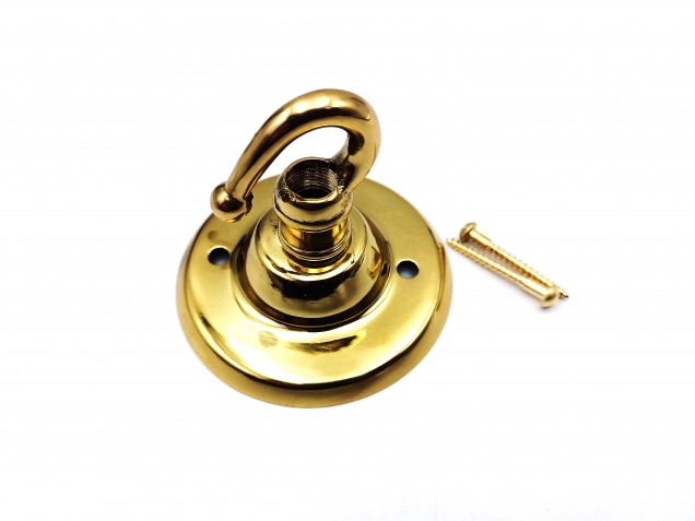 Brass Ceiling Rose Hook with chain and screws