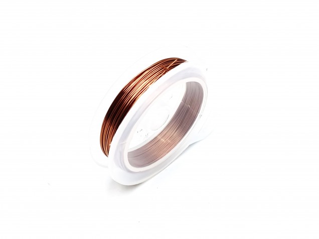 Chandelier wire antique bronze coloured copper 0.6mm x 10 metres