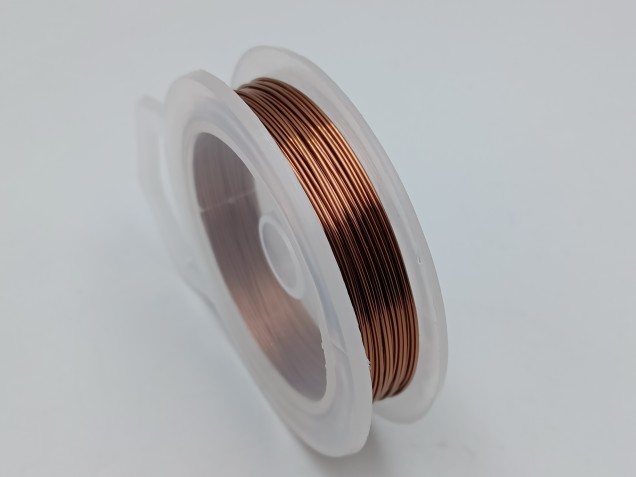 Chandelier wire antique bronze coloured copper 0.6mm x 10 metres