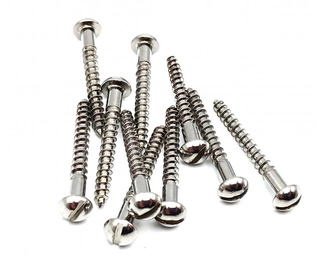 Wood screws chrome solid brass dome flat head 