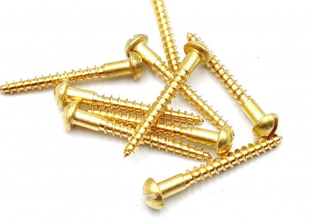 Wood Screws Solid Brass Dome Flat Head 
