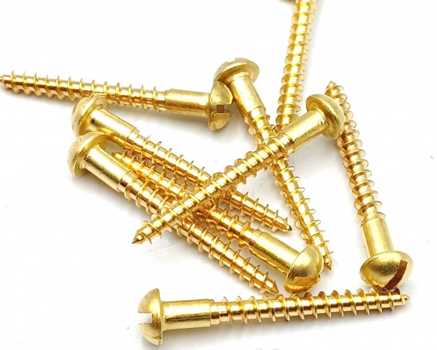 Wood Screws Solid Brass Dome Flat Head 