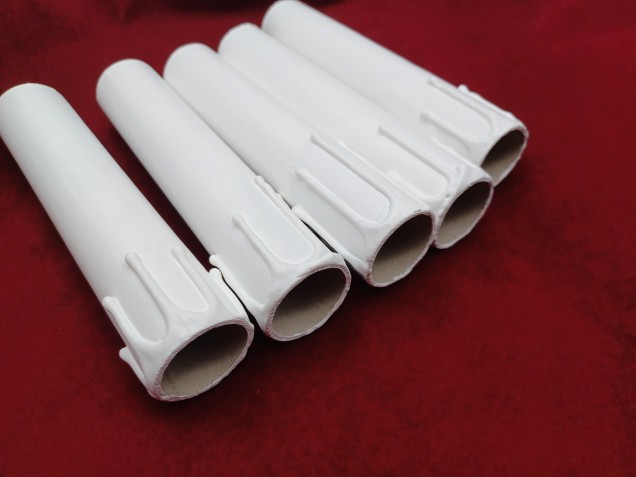 5 Candle Tubes white drip Card 150mm x 26mm 