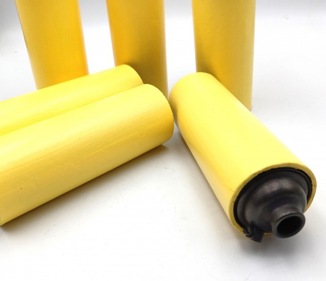 5 x Chandelier Candle Tubes Card yellow 100mm x 32mm