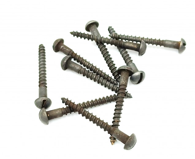 Wood screws brass dark bronze dome flat head 