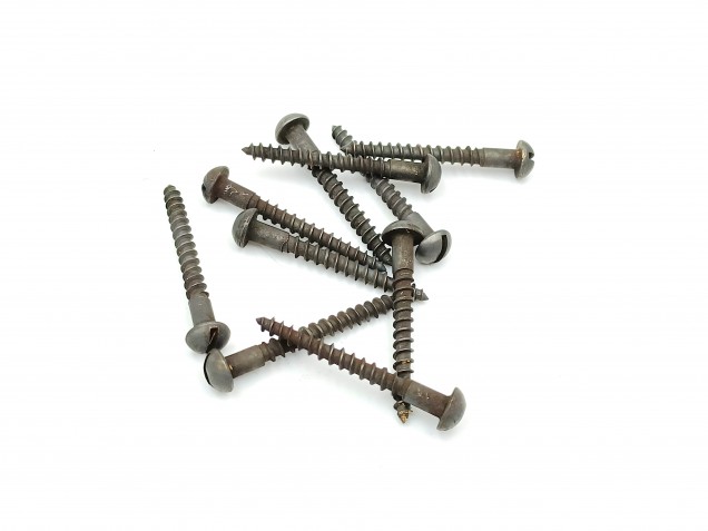 Wood screws brass dark bronze dome flat head 