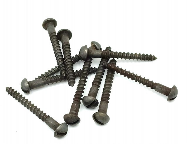 Wood screws brass dark bronze dome flat head 