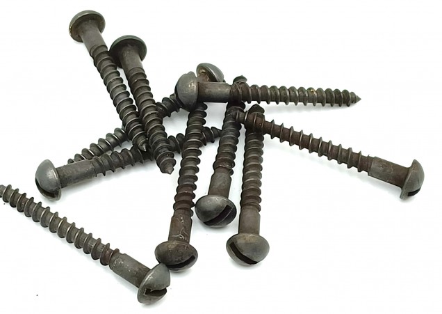 Wood screws brass dark bronze dome flat head 