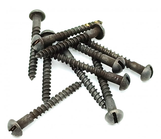 Wood screws brass dark bronze dome flat head 