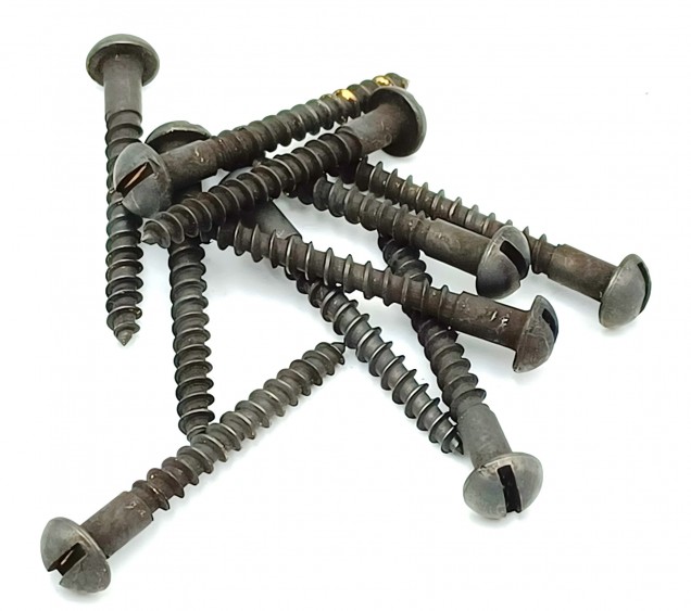 Wood screws brass dark bronze dome flat head 