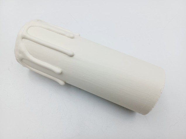 Candle tube drip card 100mm x 32mm in white magnolia or cream