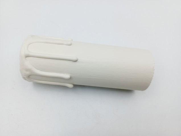Candle tube drip card 100mm x 32mm in white magnolia or cream