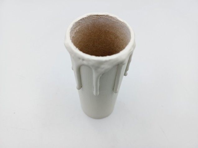 Candle tube drip card 100mm x 32mm in white magnolia or cream