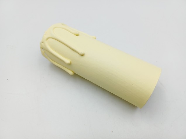 Candle tube drip card 100mm x 32mm in white magnolia or cream