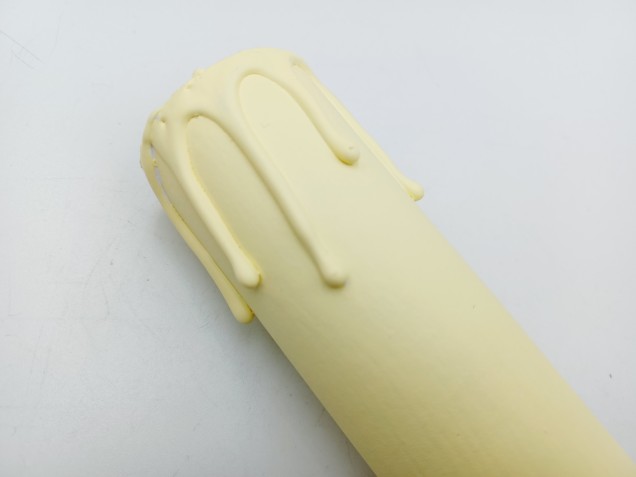 Candle tube drip card 100mm x 32mm in white magnolia or cream