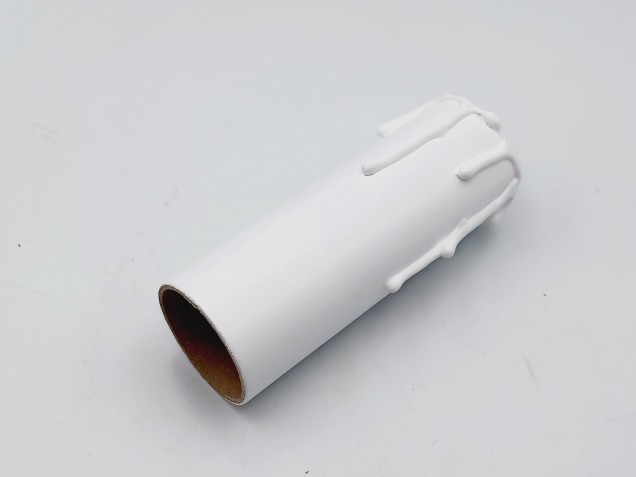 Candle tube drip card 100mm x 32mm in white magnolia or cream