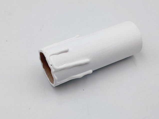Candle tube drip card 100mm x 32mm in white magnolia or cream