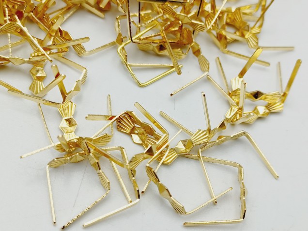 Brass bow clips 11mm pack of 200