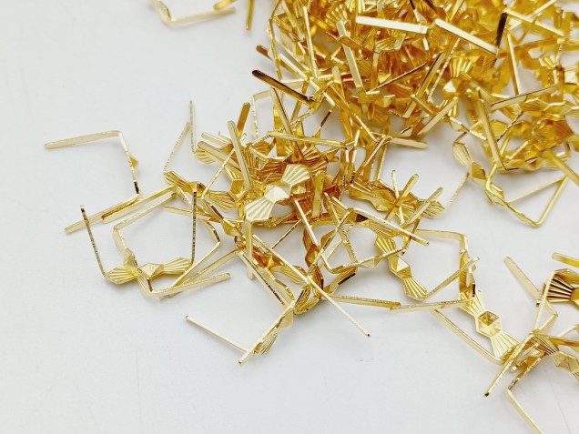 Brass bow clips 11mm pack of 200