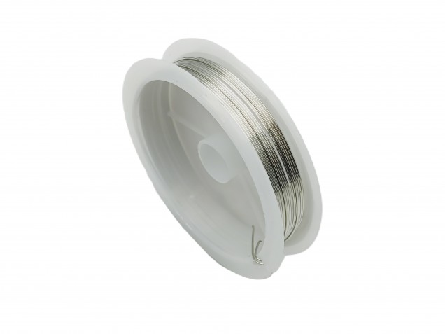 chandelier wire silver coloured copper .6mm x 7 metres