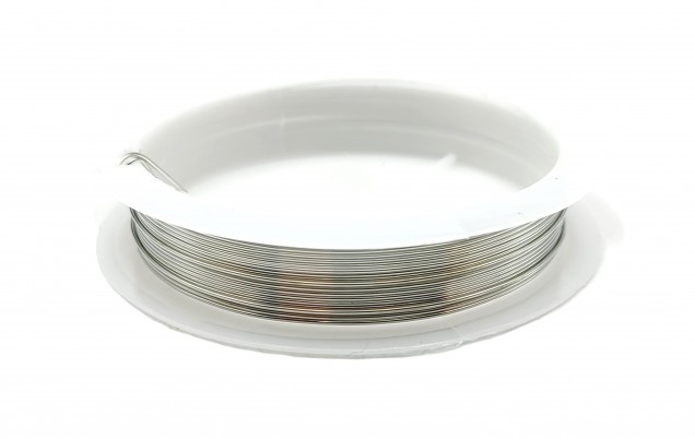 chandelier wire silver coloured copper .6mm x 7 metres