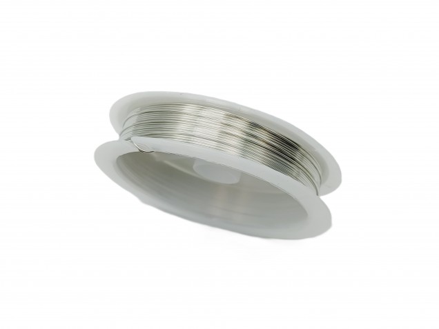 chandelier wire silver coloured copper .6mm x 7 metres