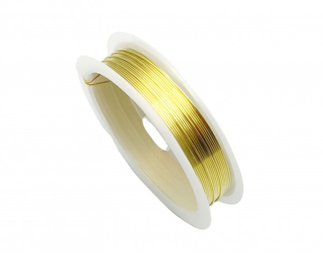 chandelier wire gold coloured copper 0.6mm x 6.5 metres