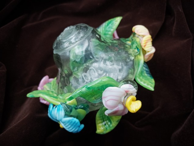 Antique Venetian Chandelier lower ball flowers and leaves