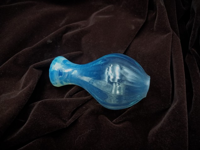 Venetian Chandelier spare parts blue Glass Stem section