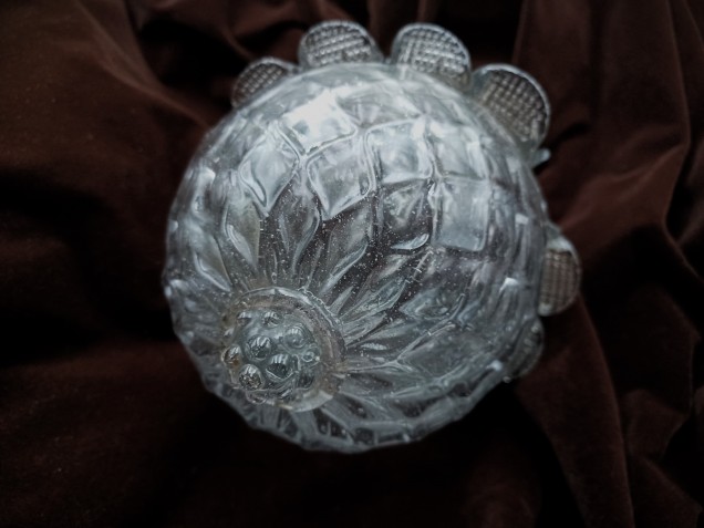 Antique Murano glass chandelier large finial ball 