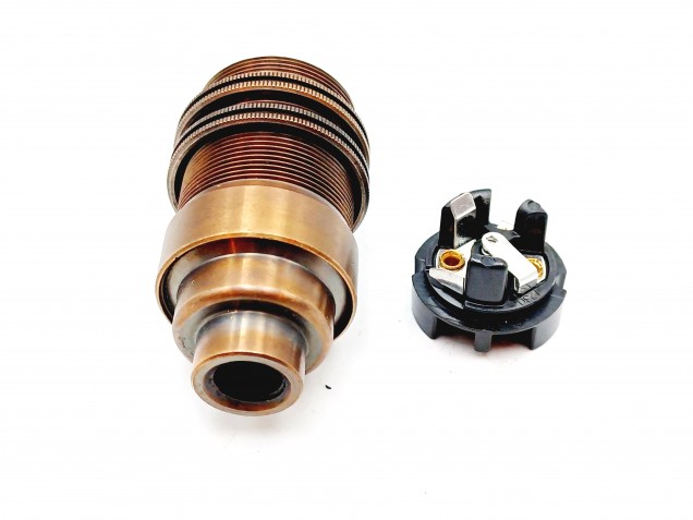 E14 Antique Brass Lamp Holder Solid Brass