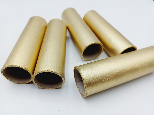 Chandelier Candle Tubes gold Card 100mm x 26mm 