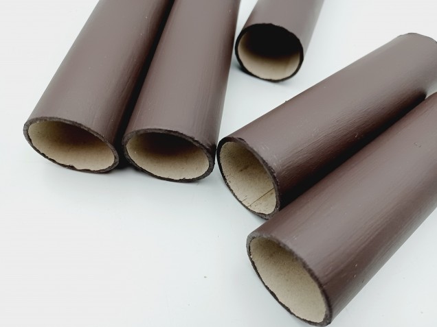 5 Chandelier Candle Tubes brown Card 100mm x 26mm  