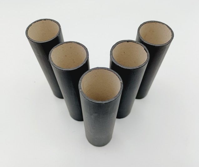 Chandelier Candle Tubes black Card 100mm x 26mm  