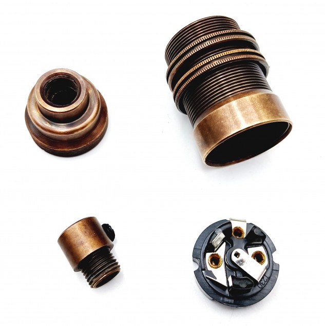 Lamp shade gallery 83mm Width With E14 Lamp Holder Side Entry Cord Grip