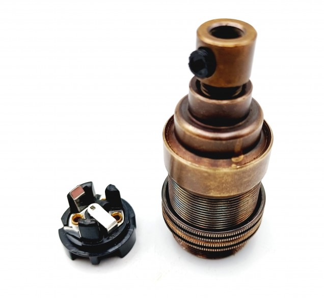 Lamp shade gallery 83mm Width With E14 Lamp Holder Side Entry Cord Grip