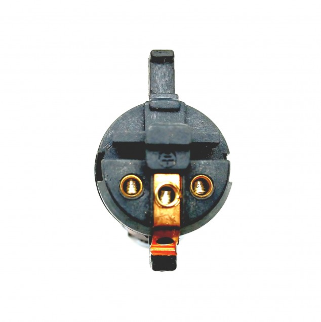 Switched lamp holder B22 Brass plated Finish 10mm base thread