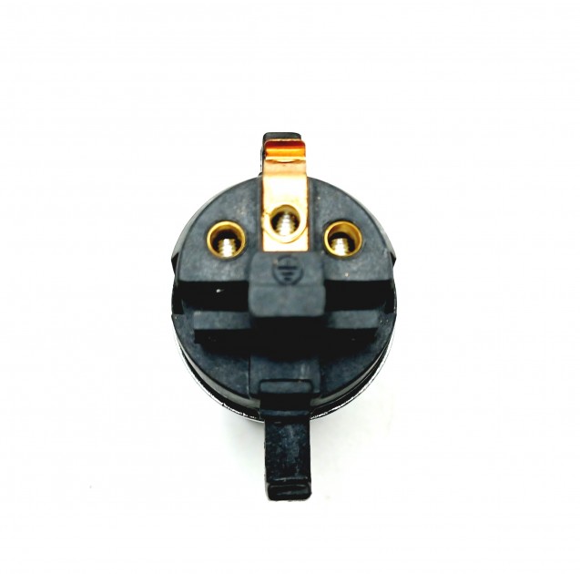 Switched lamp holder BC B22 antique Brass finish 10mm base thread