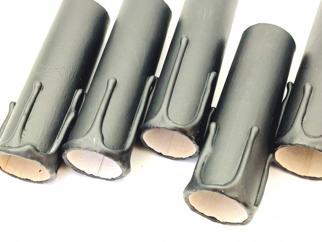 Chandelier Candle Tubes black Card 85mm x 26mm 