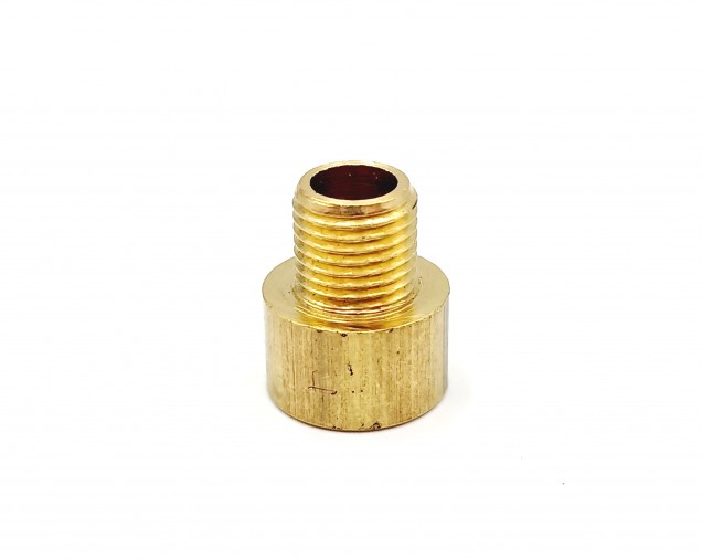 SOLID BRASS REDUCER 13MM FEMALE TO 10MM MALE
