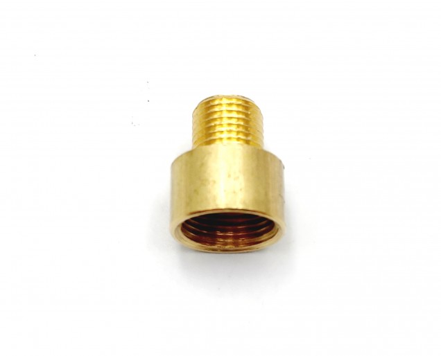 SOLID BRASS REDUCER 13MM FEMALE TO 10MM MALE