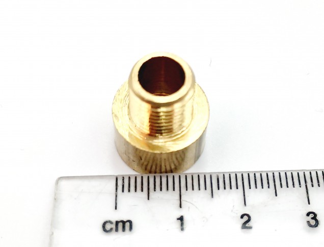 SOLID BRASS REDUCER 13MM FEMALE TO 10MM MALE