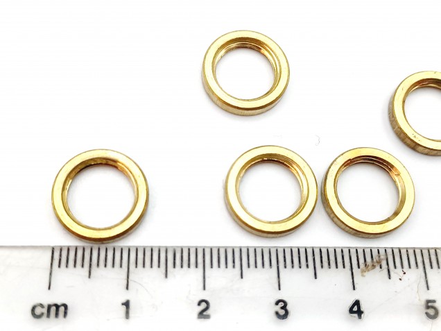 M10 solid brass ring nuts 10mm internal thread