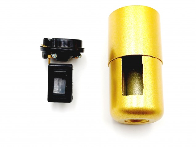 Rocker switch lamp holder E27 gold 