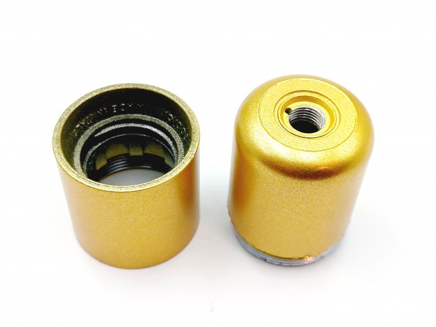 Rocker switch lamp holder E27 gold 