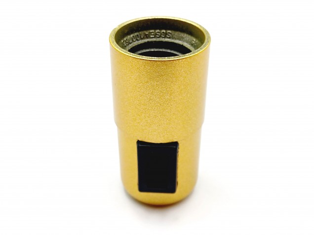 Rocker switch lamp holder E27 gold 