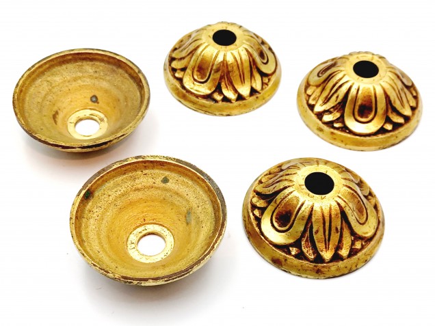 Antique brass chandelier candle cups pack of 5
