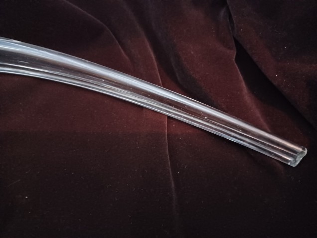 Antique Murano Chandelier Clear and blue Glass Crook