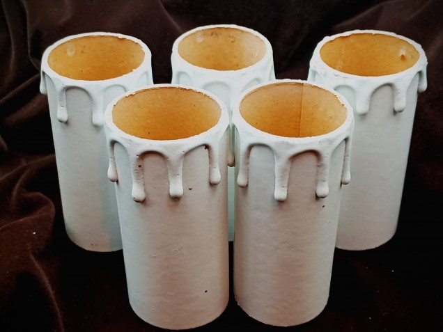 Candle Tubes White Drip Card 95mm x 39mm