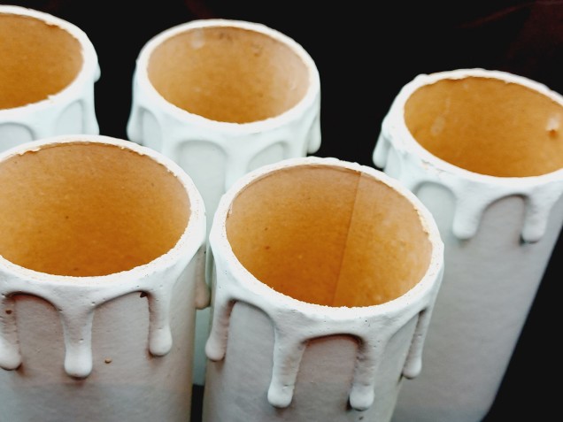 Candle Tubes White Drip Card 95mm x 39mm